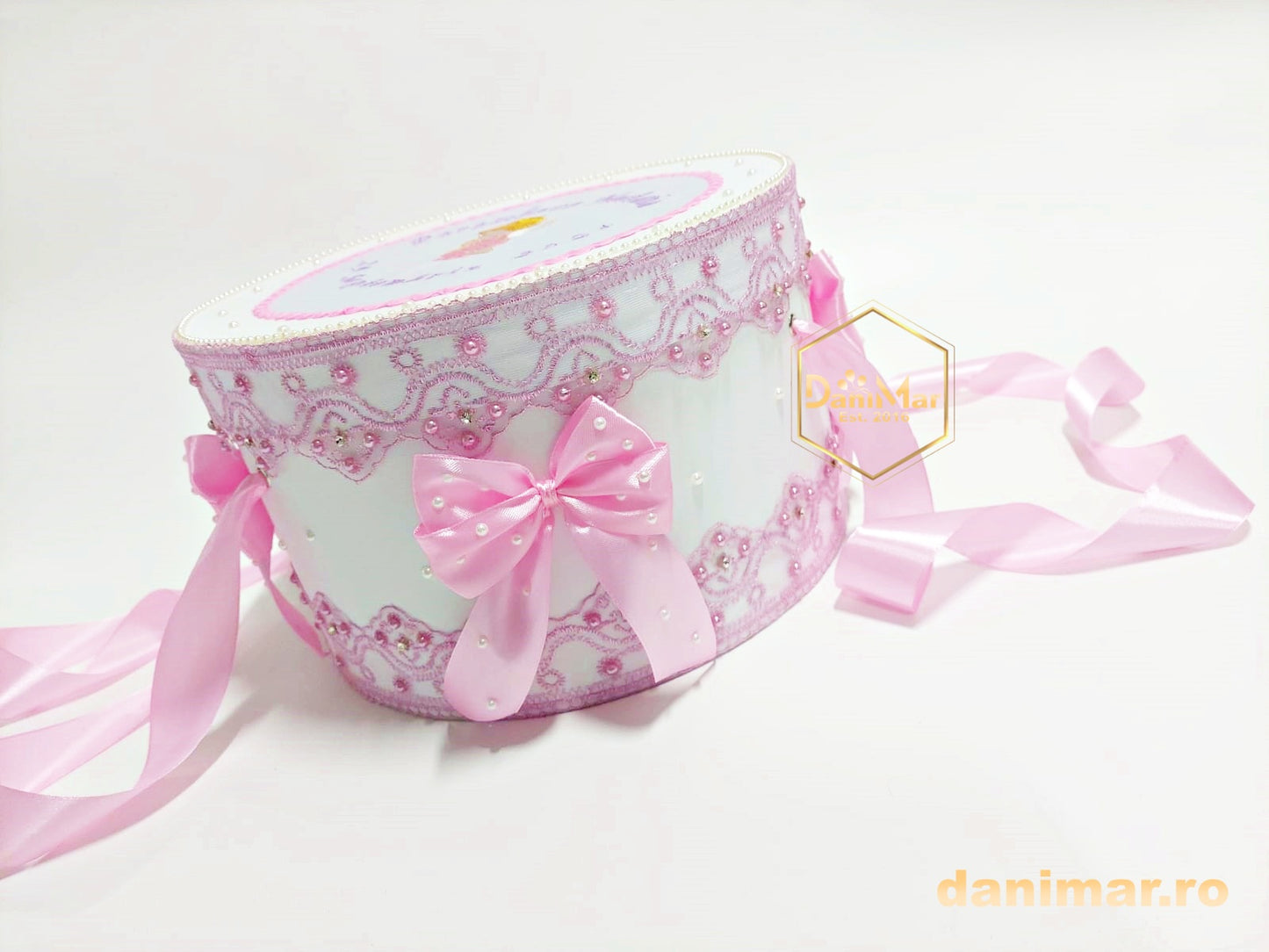 Cutie Trusou Personalizată cu Broderie - îngeraș