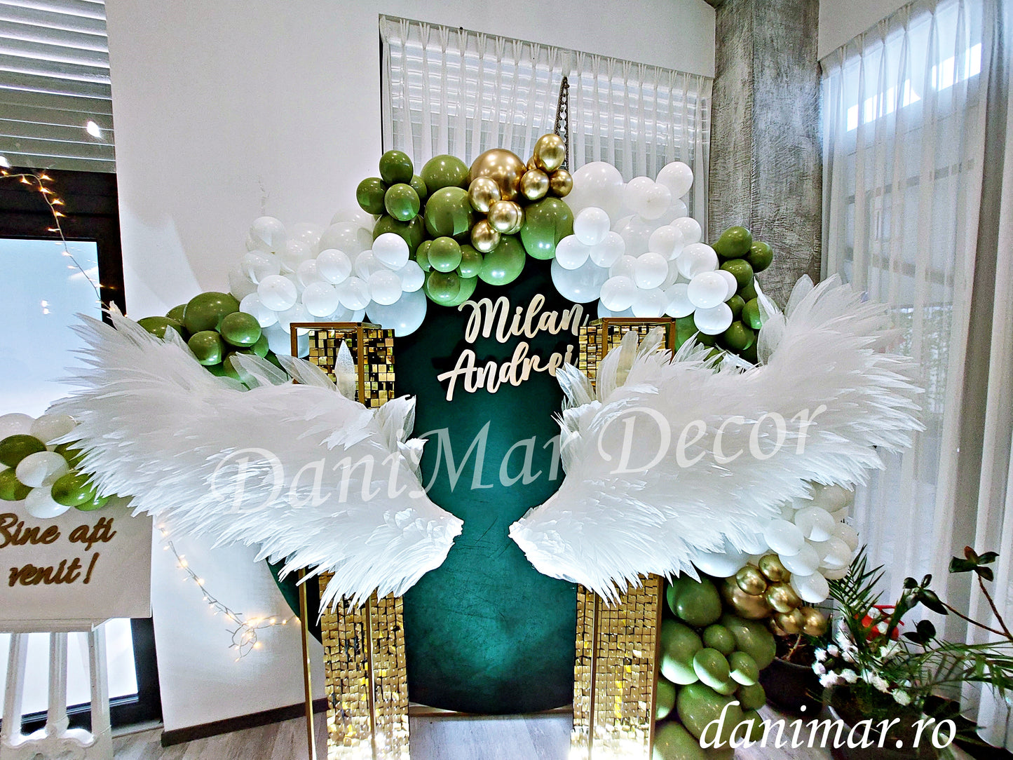 Decor botez baietel - Aripi