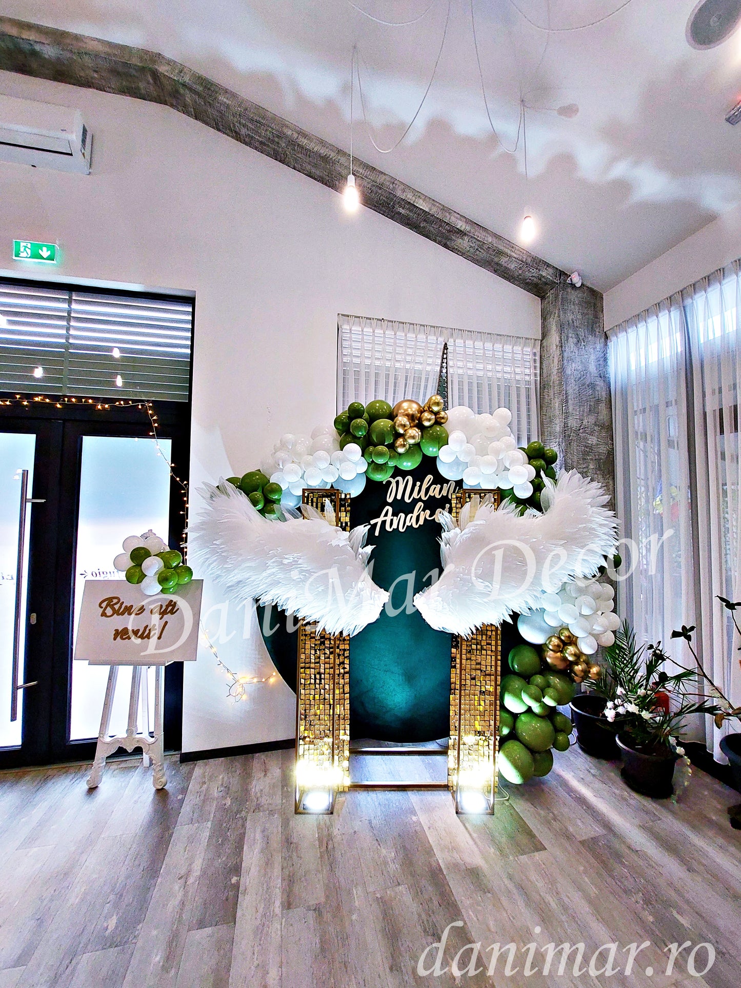 Decor botez baietel - Aripi
