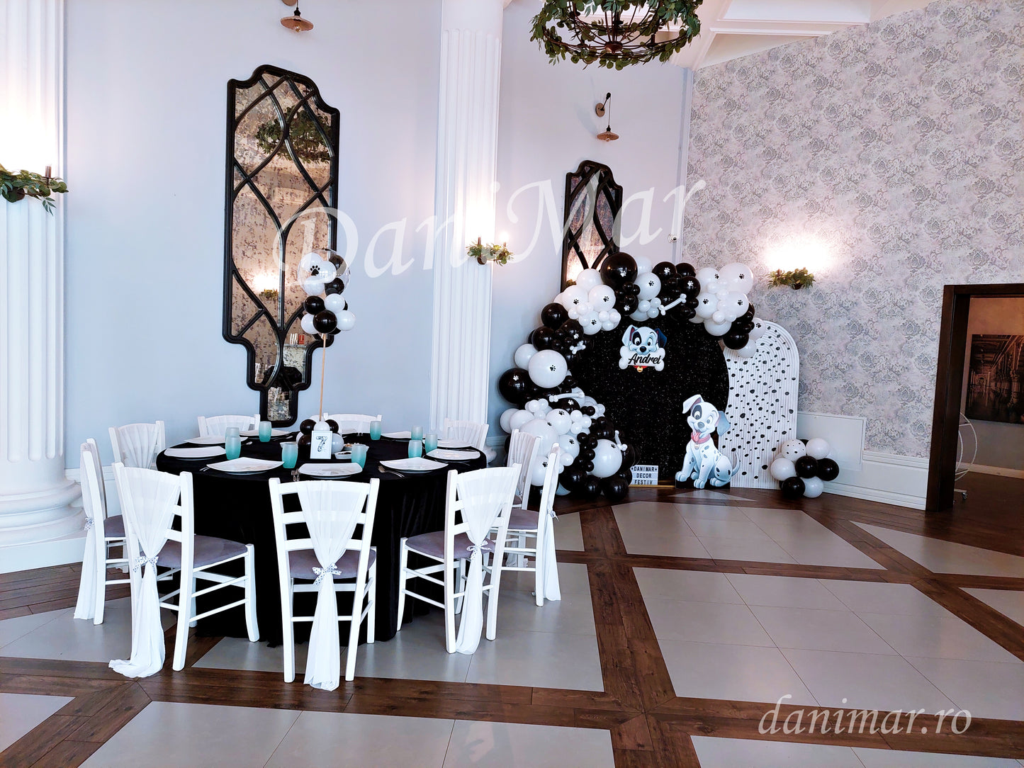 Decor botez baloane ieftin DaniMar Bacau tematica 101 dalmatieni