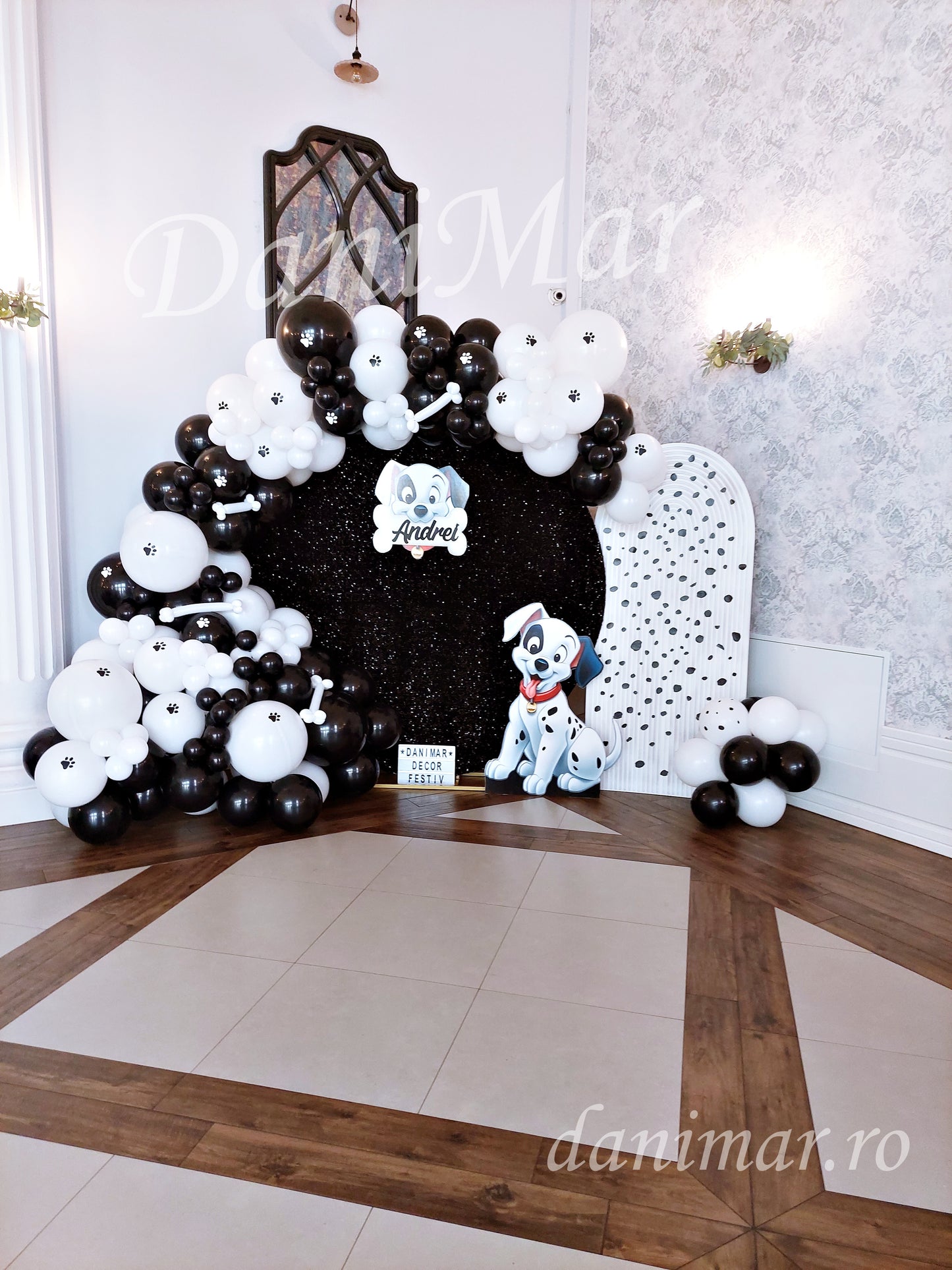 Decor botez baloane ieftin  DaniMar Bacau tematica 101 dalmatieni