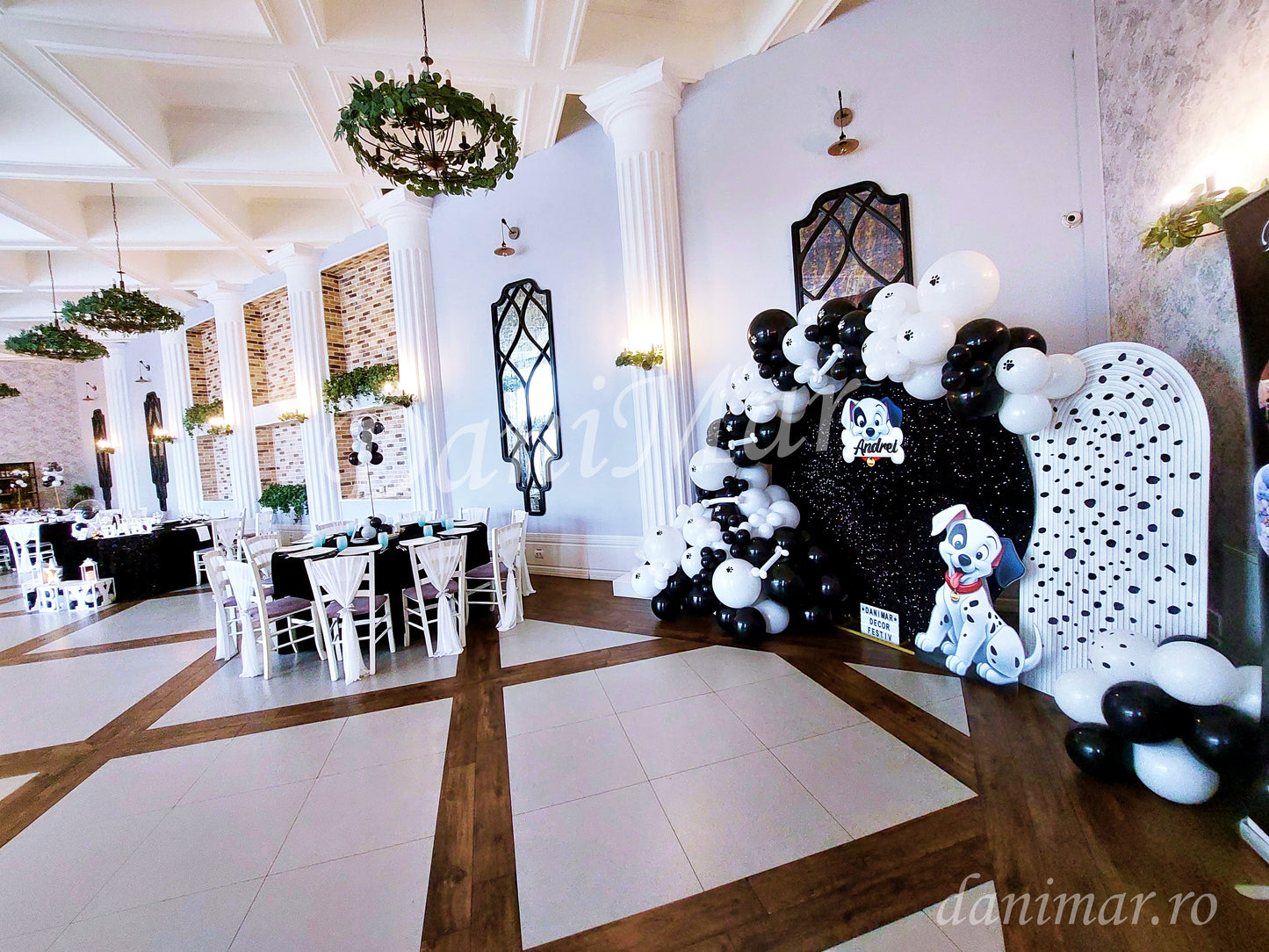 Decor botez baloane ieftin DaniMar Bacau tematica 101 dalmatieni