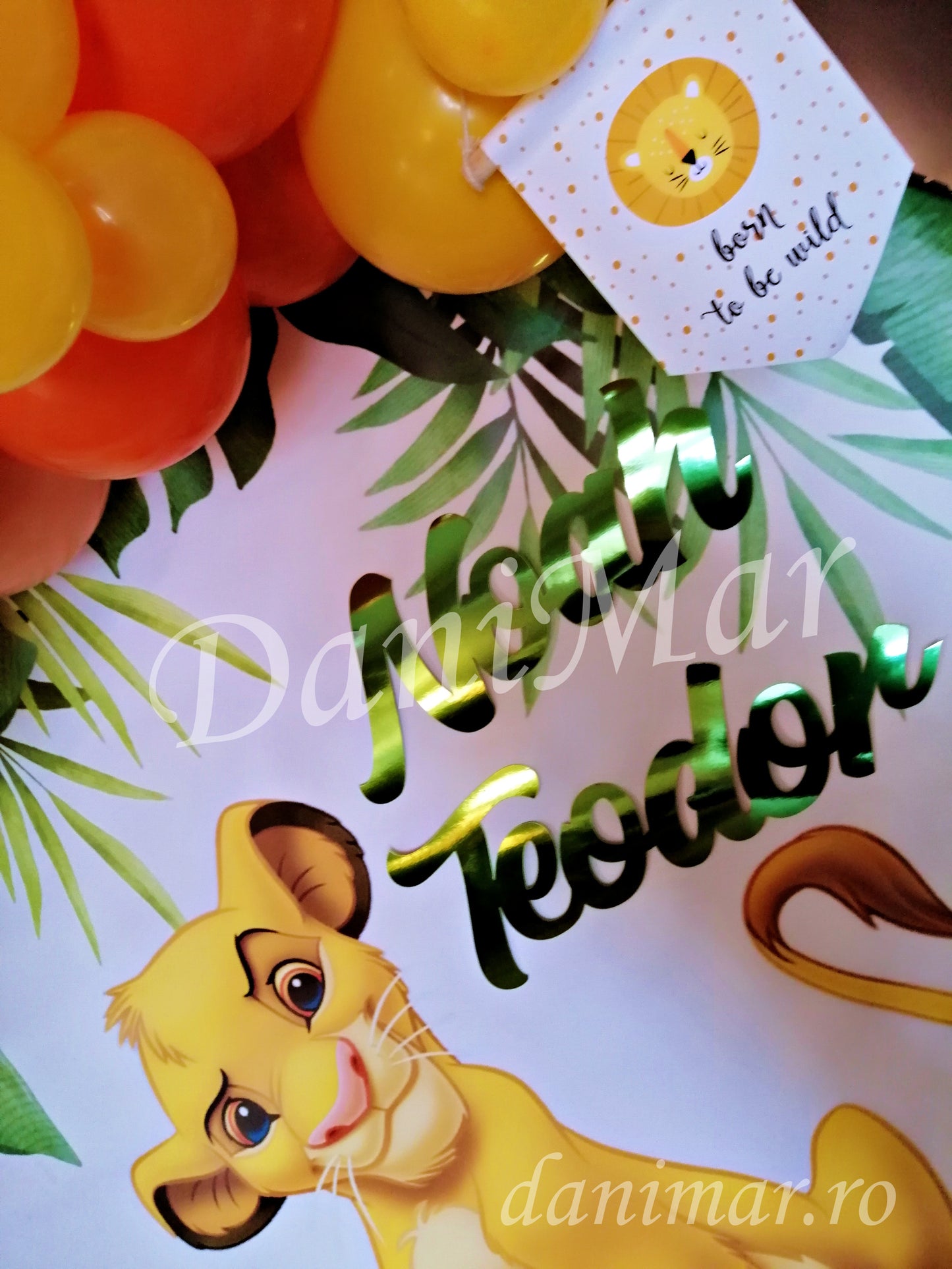 Decor botez Jungle - Regele Leu Simba