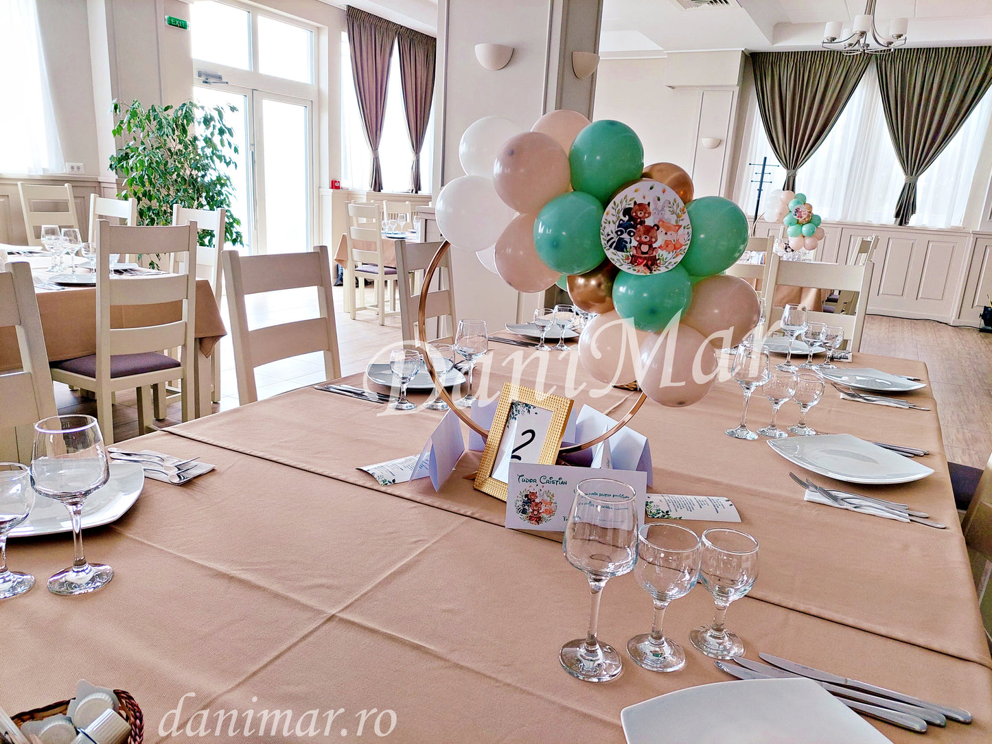 Decor botez baietel - animale de padure