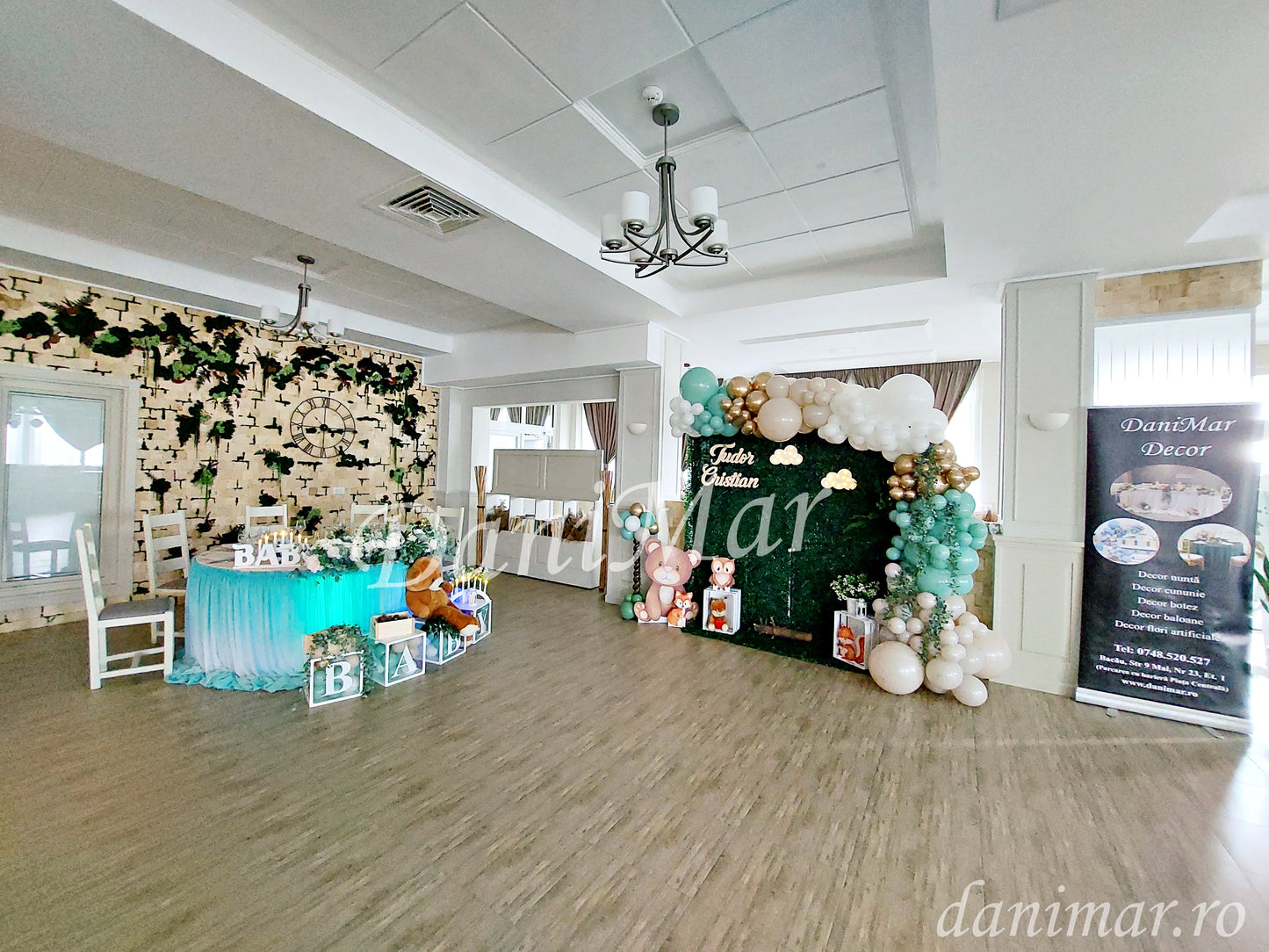 Decor botez baietel - animale de padure