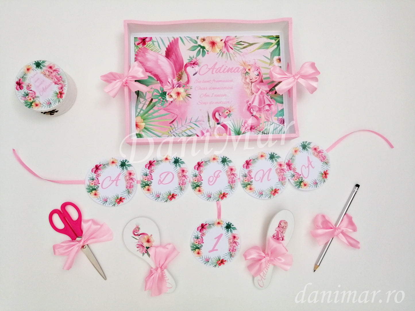 Set tavita mot fetita - tematica Flamingo 02