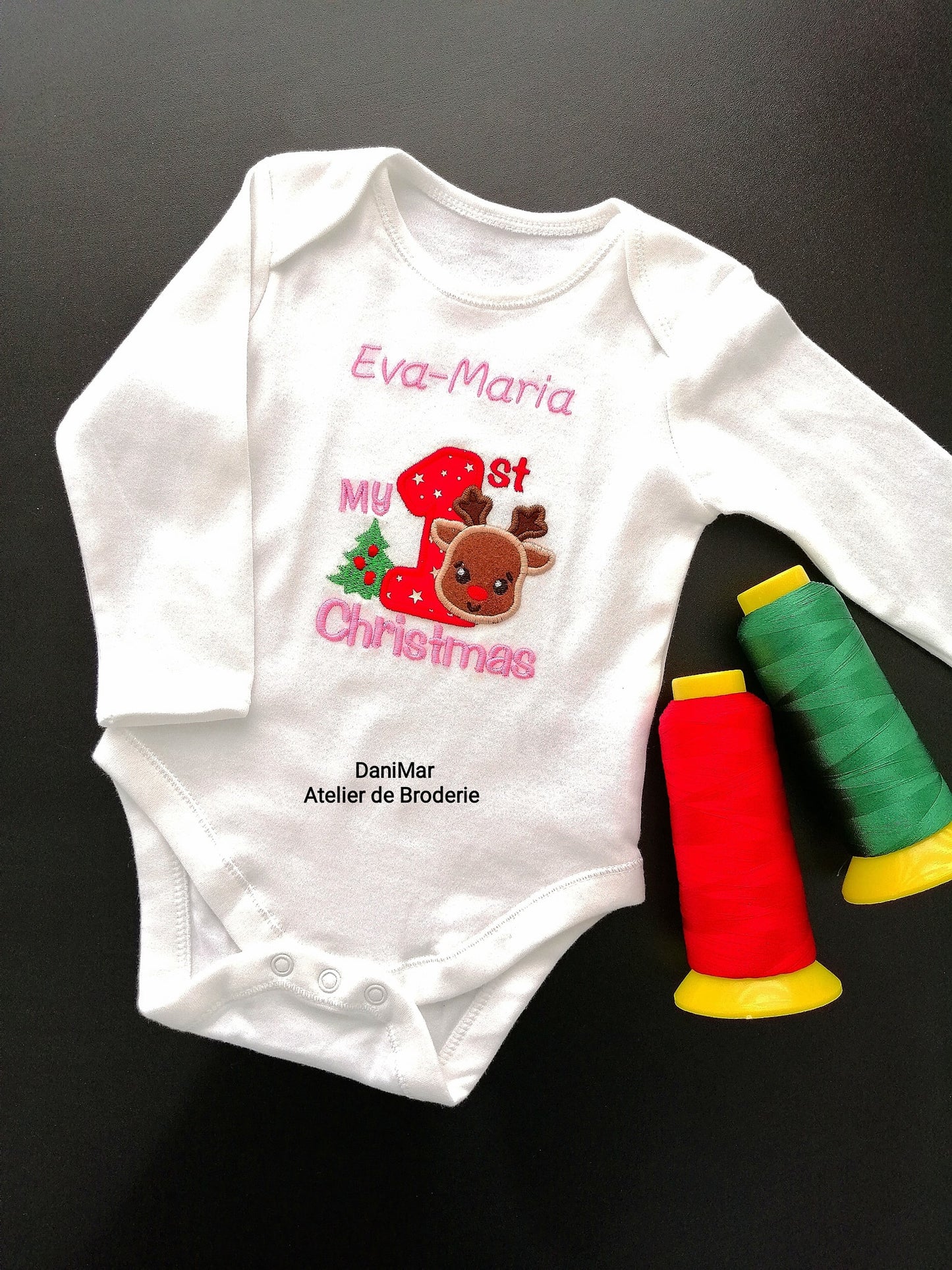 Body personalizat de Craciun - My first Christmas - DaniMar
