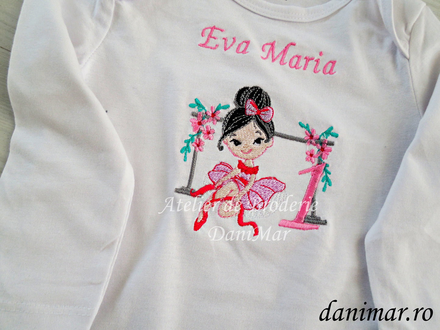 Set fustita si body personalizat fetita - Balerina