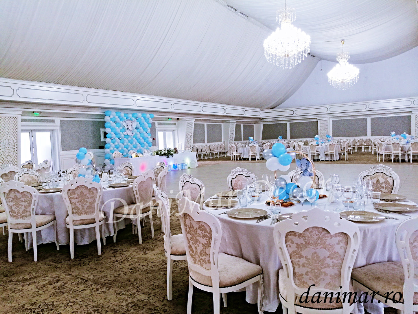 Decor botez baietel - Elefantul albastru