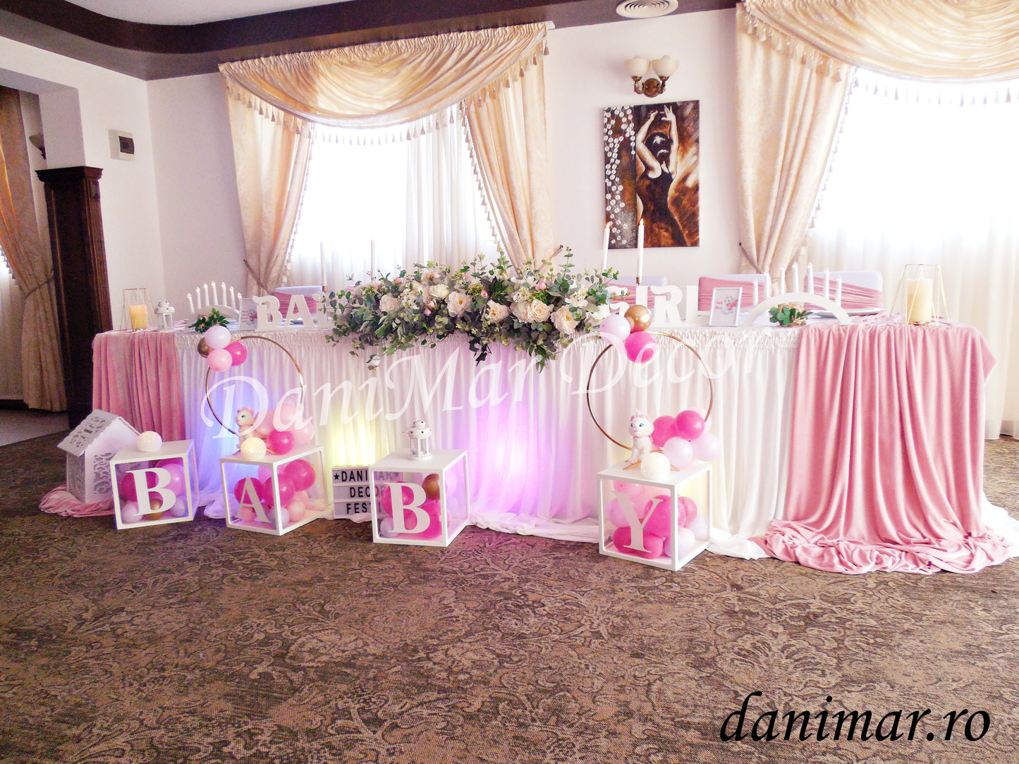 Decor botez fetita - Pisica Marie