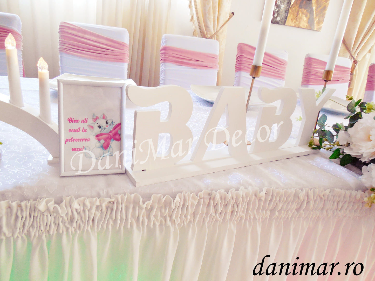 Decor botez fetita - Pisica Marie