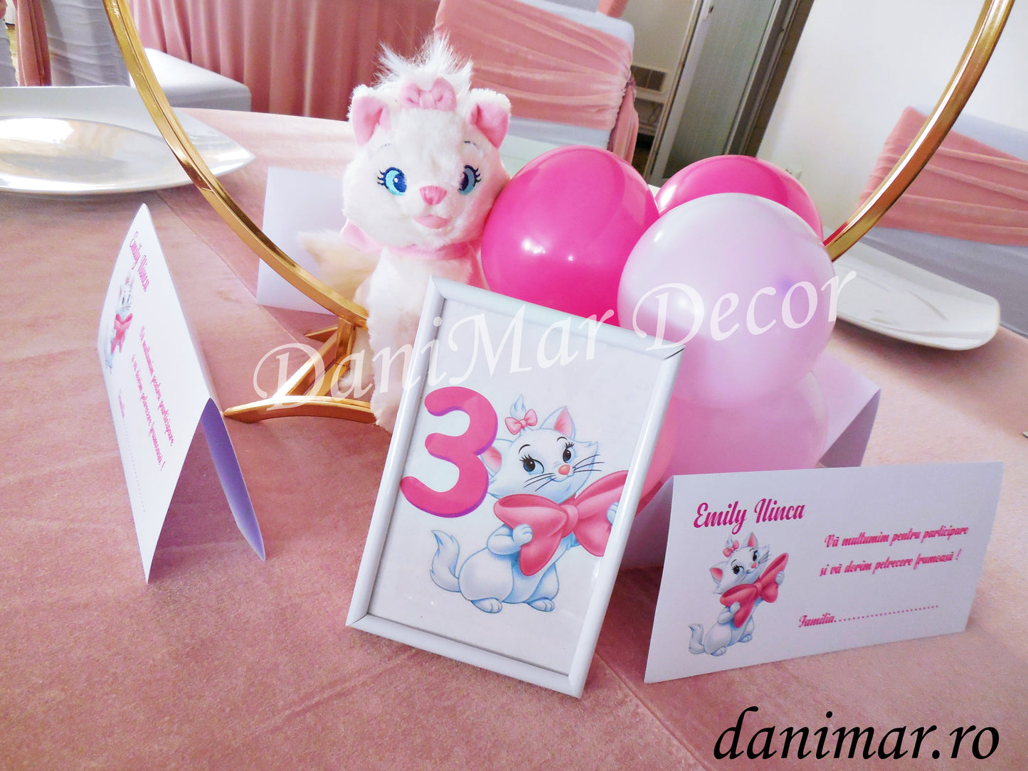 Decor botez fetita - Pisica Marie