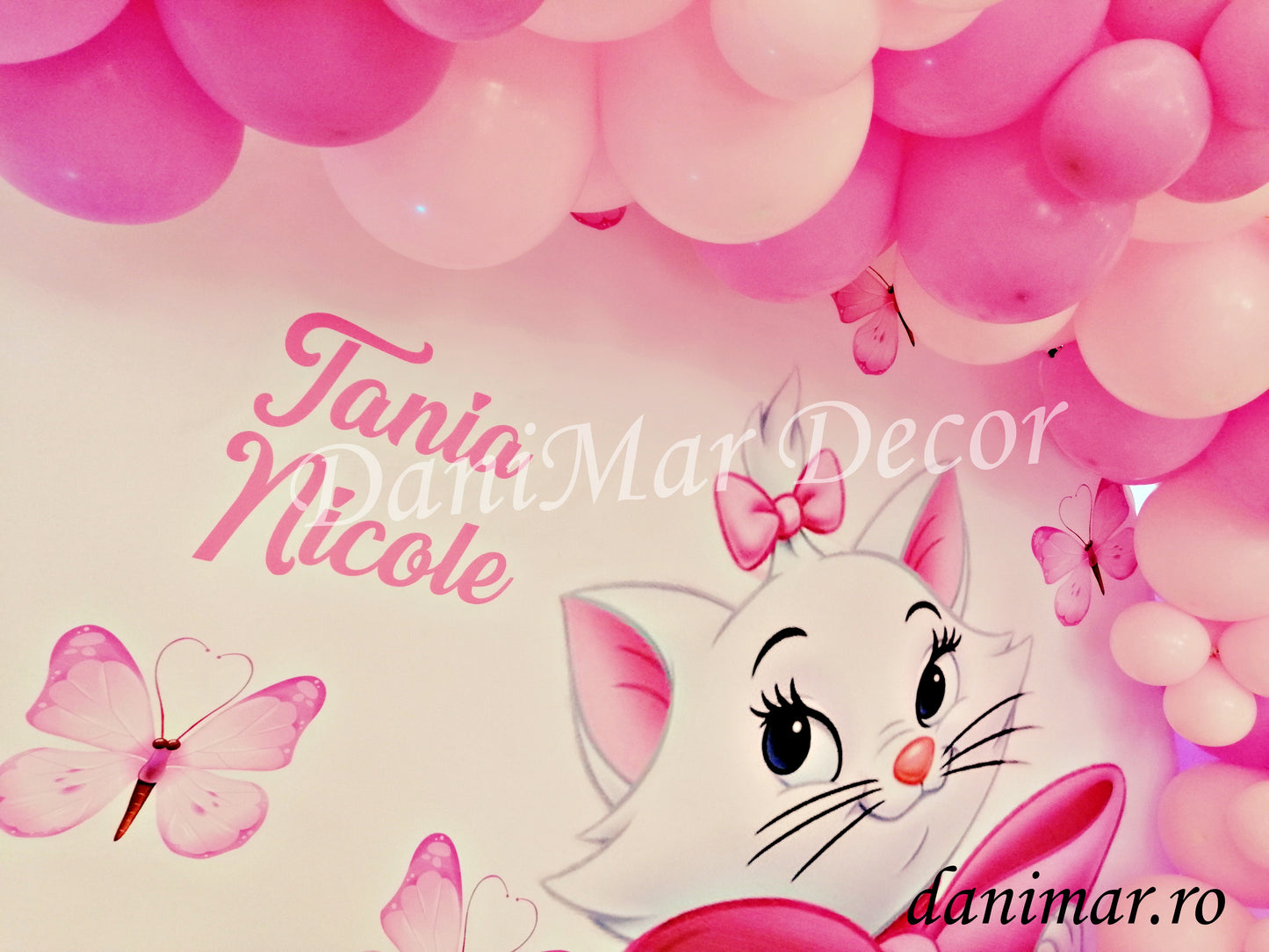 Decor botez fetite - Pisica Marie