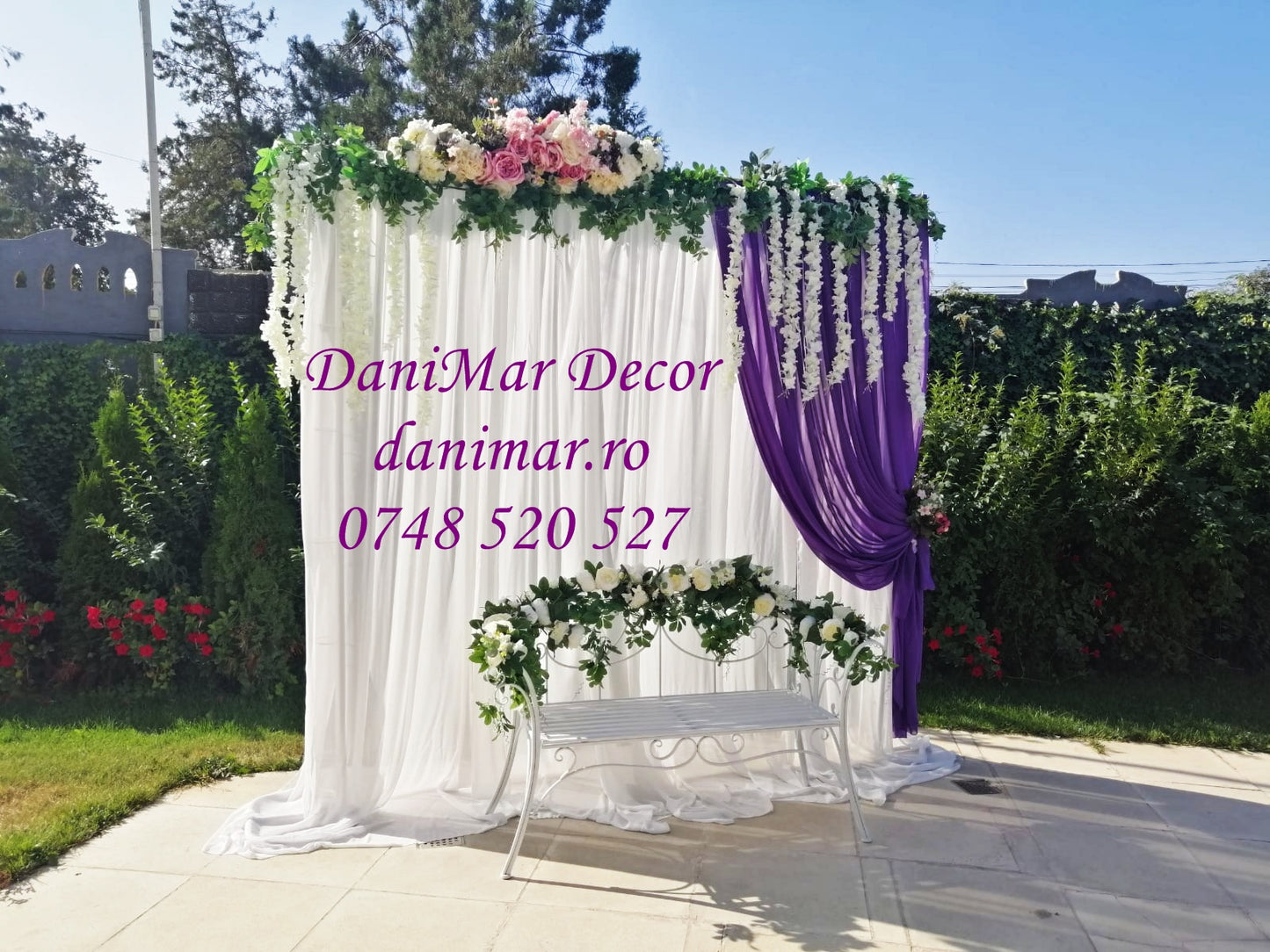 Panou poze din voal | Decor Nuntă