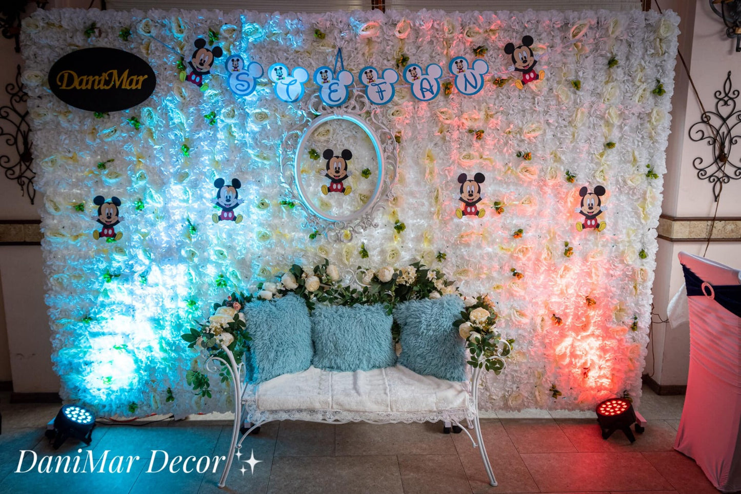Decor Botez baietel - panou foto