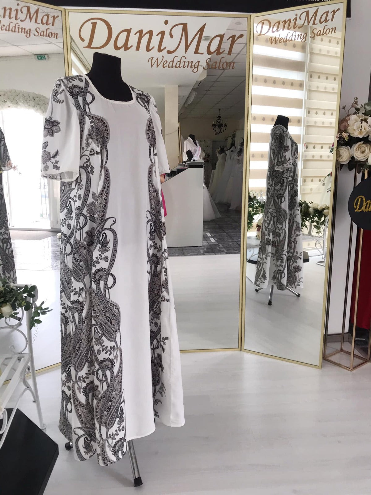 Rochie din matase cu imprimeu