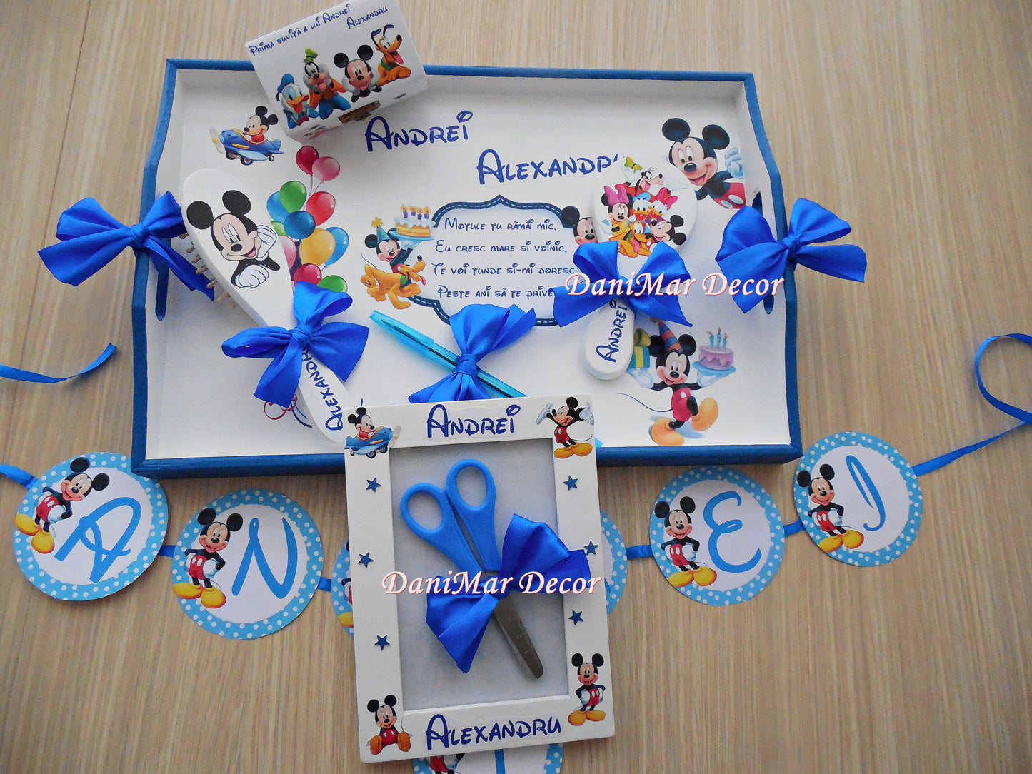 Set tavita mot baietel - tematica Mickey Mouse - DaniMar