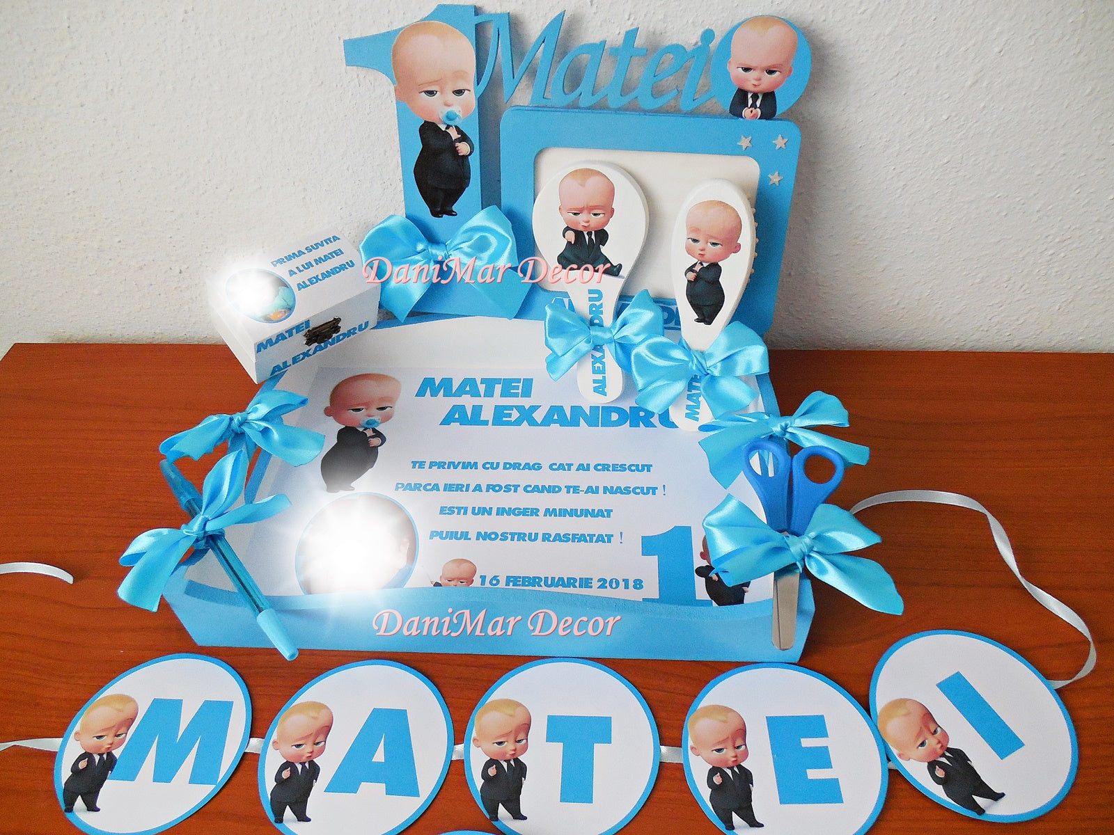 Set tavita mot baietei - tematica Baby Boss - DaniMar