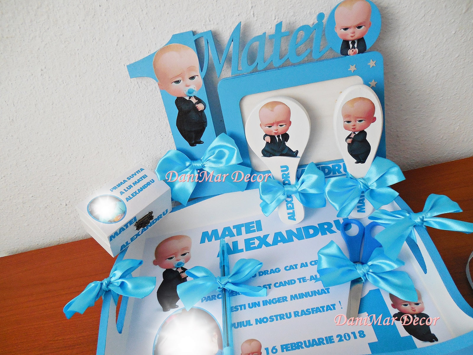 Set tavita mot baietei - tematica Baby Boss - DaniMar