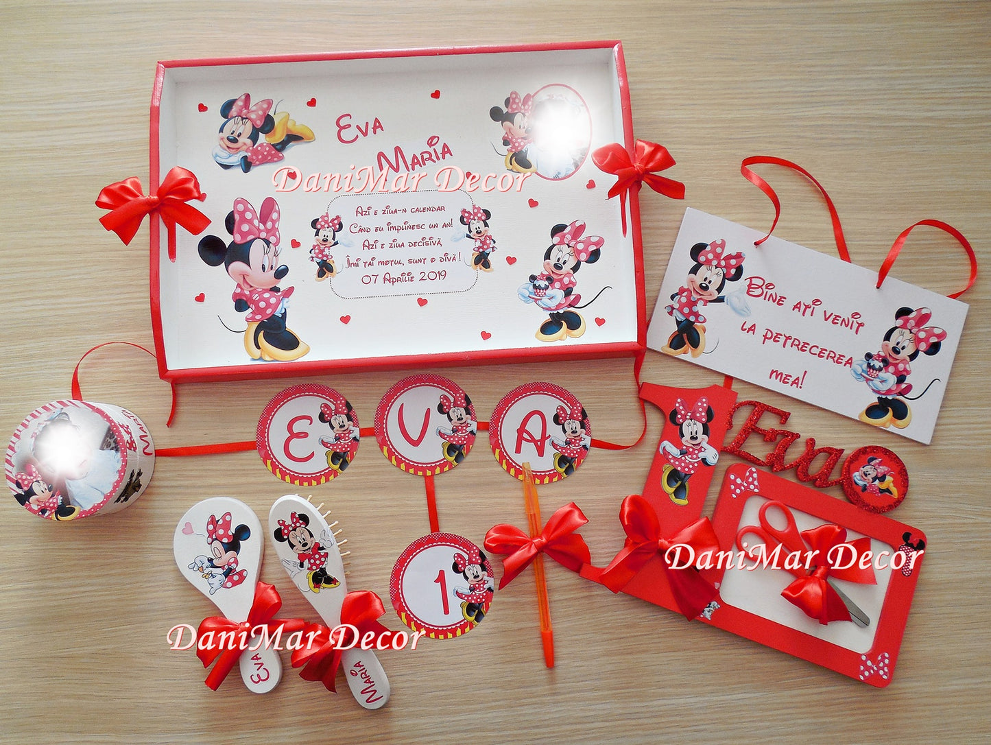 Set tavita mot fetita - tematica Minnie Mouse - DaniMar