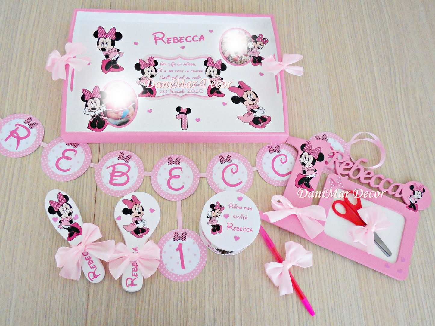 Set tavita mot fetite - Tematica Minnie Mouse - DaniMar
