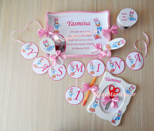 Set tavita mot fetita - tematica Daisy Duck - DaniMar