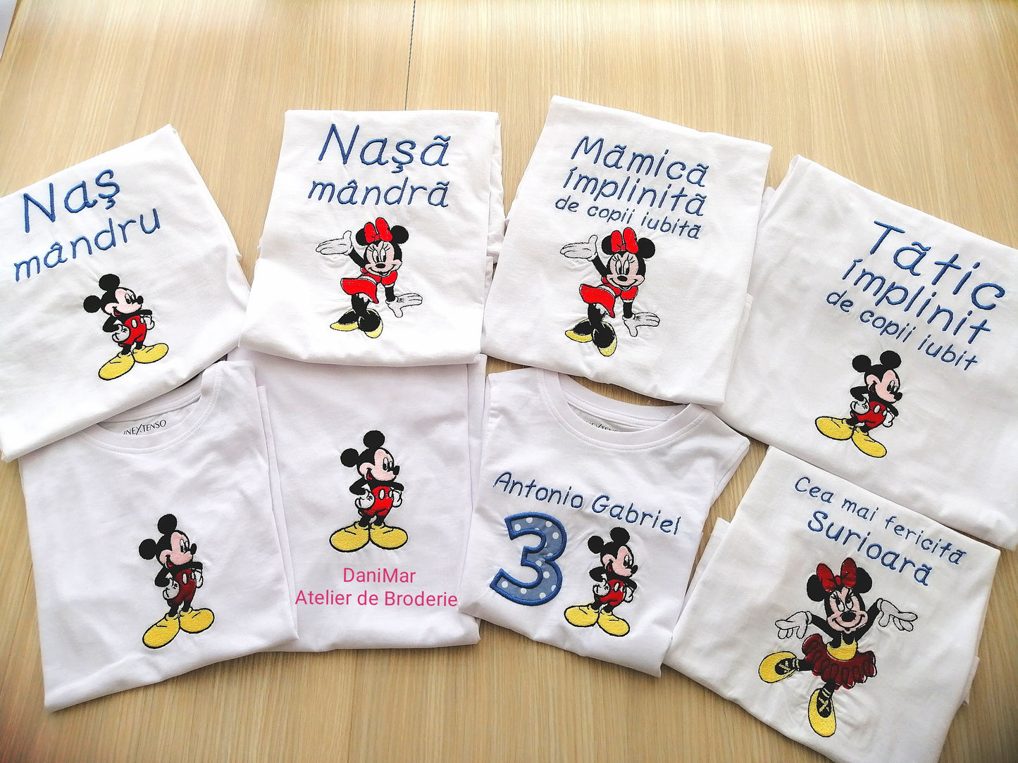 Set tricouri aniversare 3 ani tematica Mickey Mouse - DaniMar
