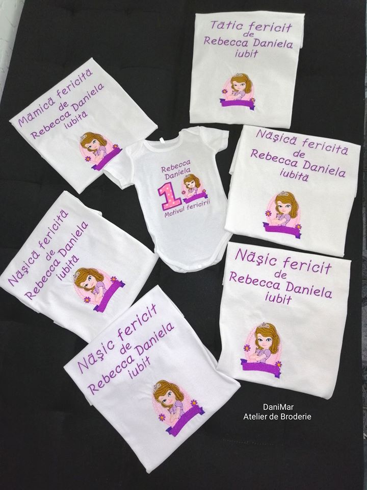 Set tricouri aniversare - Printesa Sofia - DaniMar