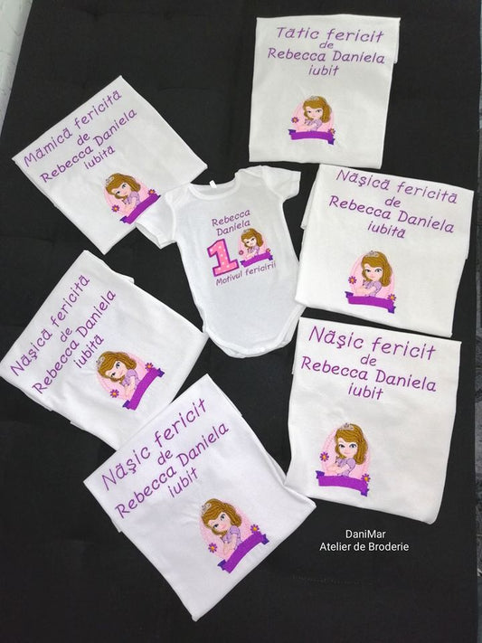 Set tricouri aniversare - Printesa Sofia - DaniMar