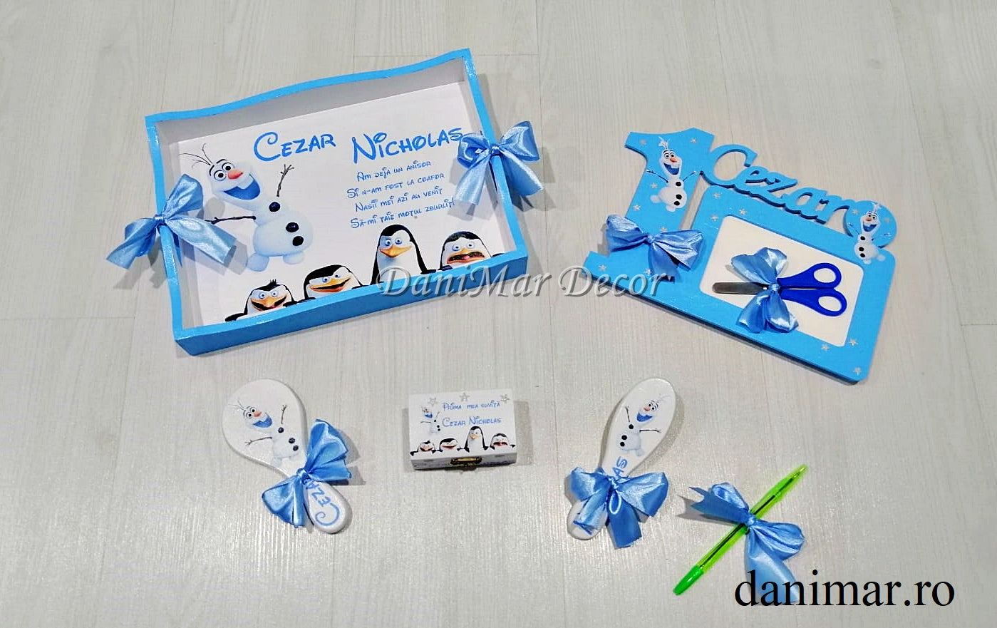 Set tavita mot baietel si body - tematica Olaf Frozen - DaniMar