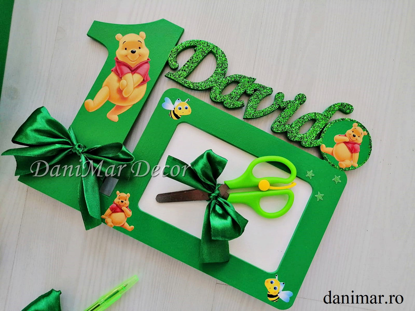Set tavita mot baietei si tricouri personalizate - tematica Winnie the Pooh 06 - DaniMar