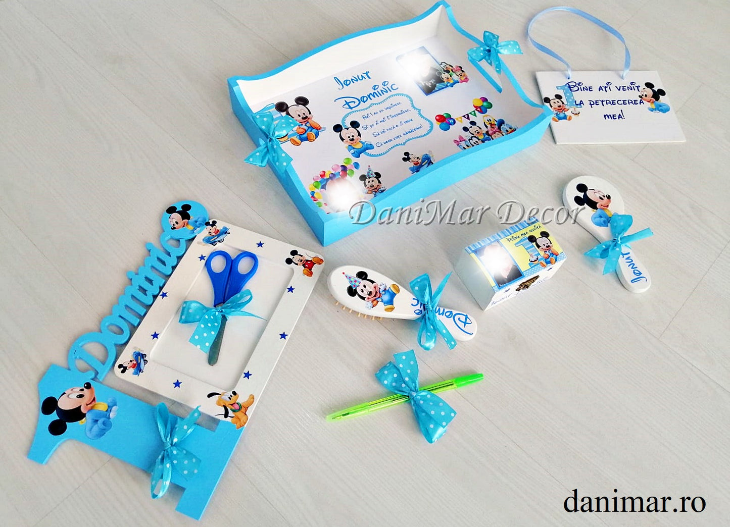 Set tavita mot baietei - tematica Baby Mickey Mouse - DaniMar