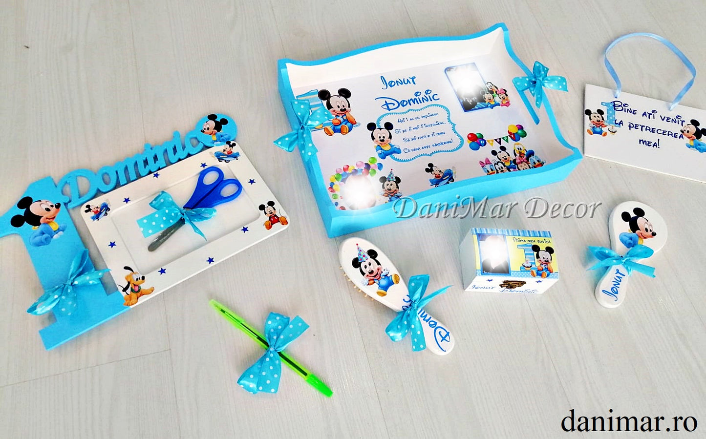 Set tavita mot baietei - tematica Baby Mickey Mouse - DaniMar