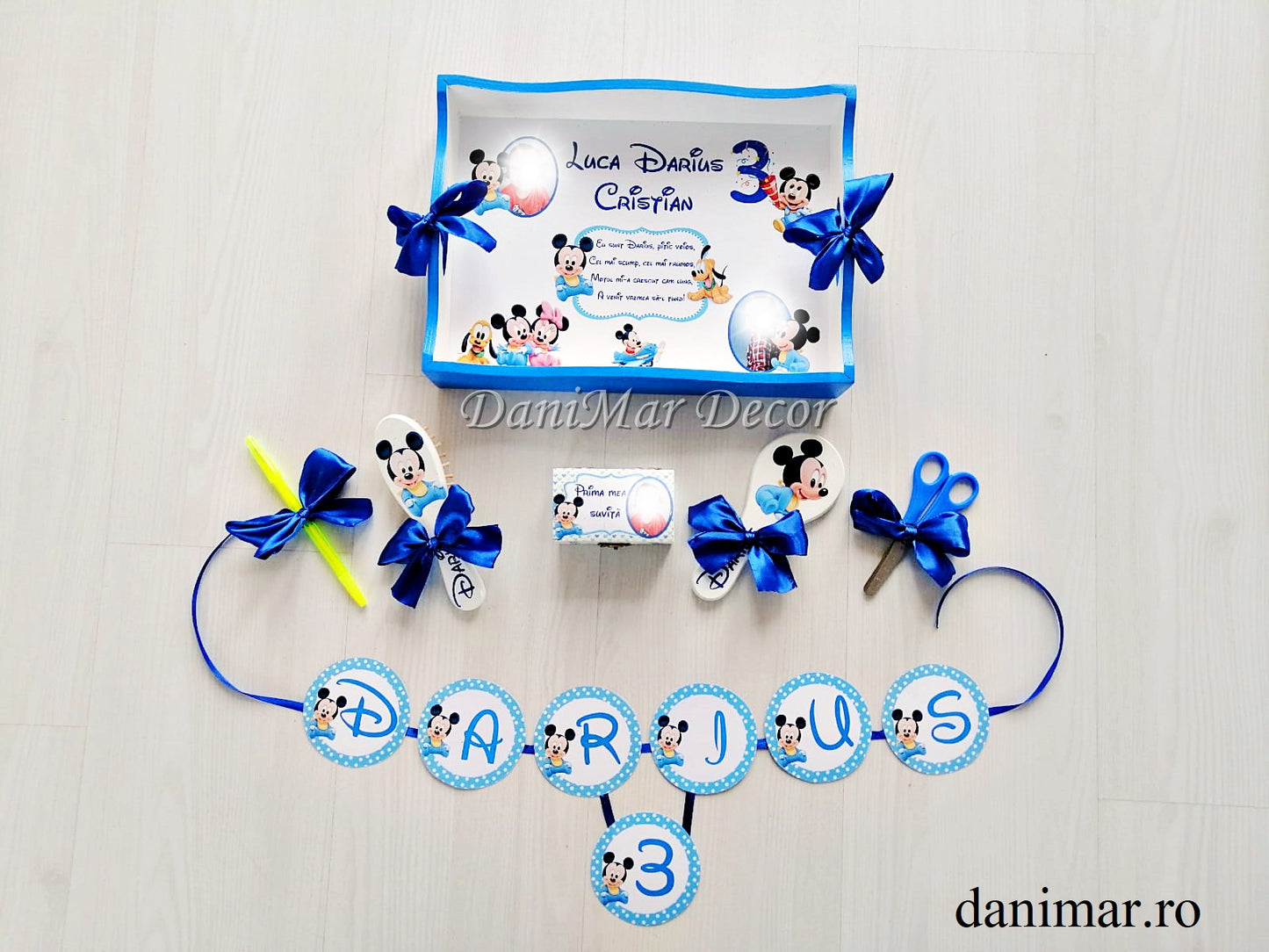 Set tavita mot baietel - Tematica Baby Mickey Mouse 18 - aniversare 3 ani - DaniMar