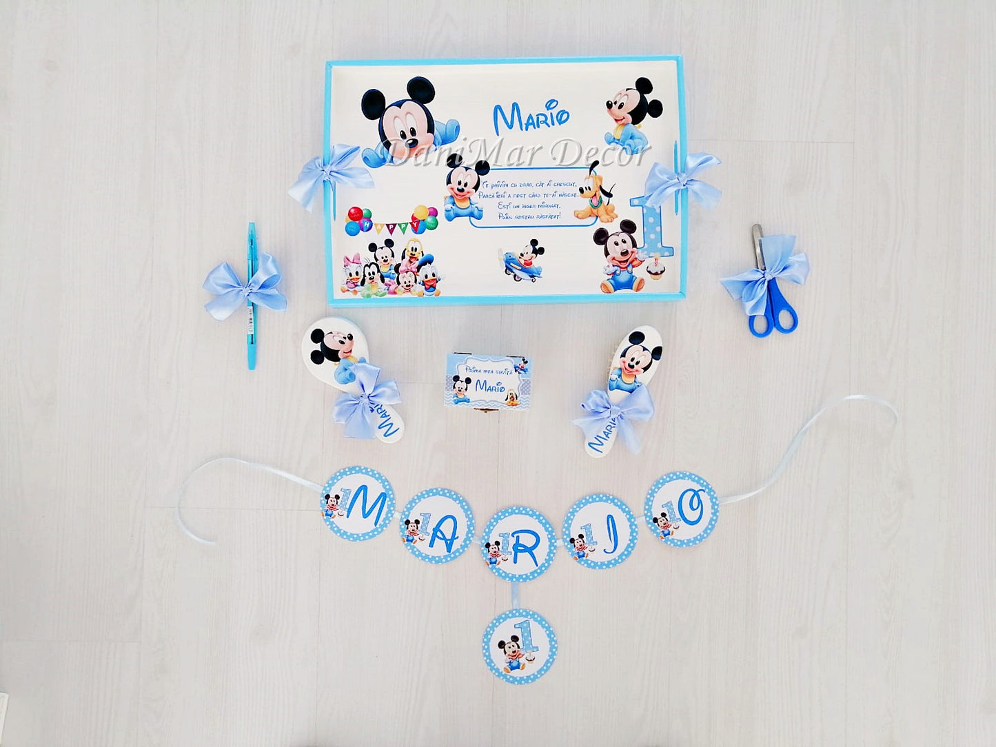 Set tavita mot baietel - tematica Baby Mickey Mouse - DaniMar