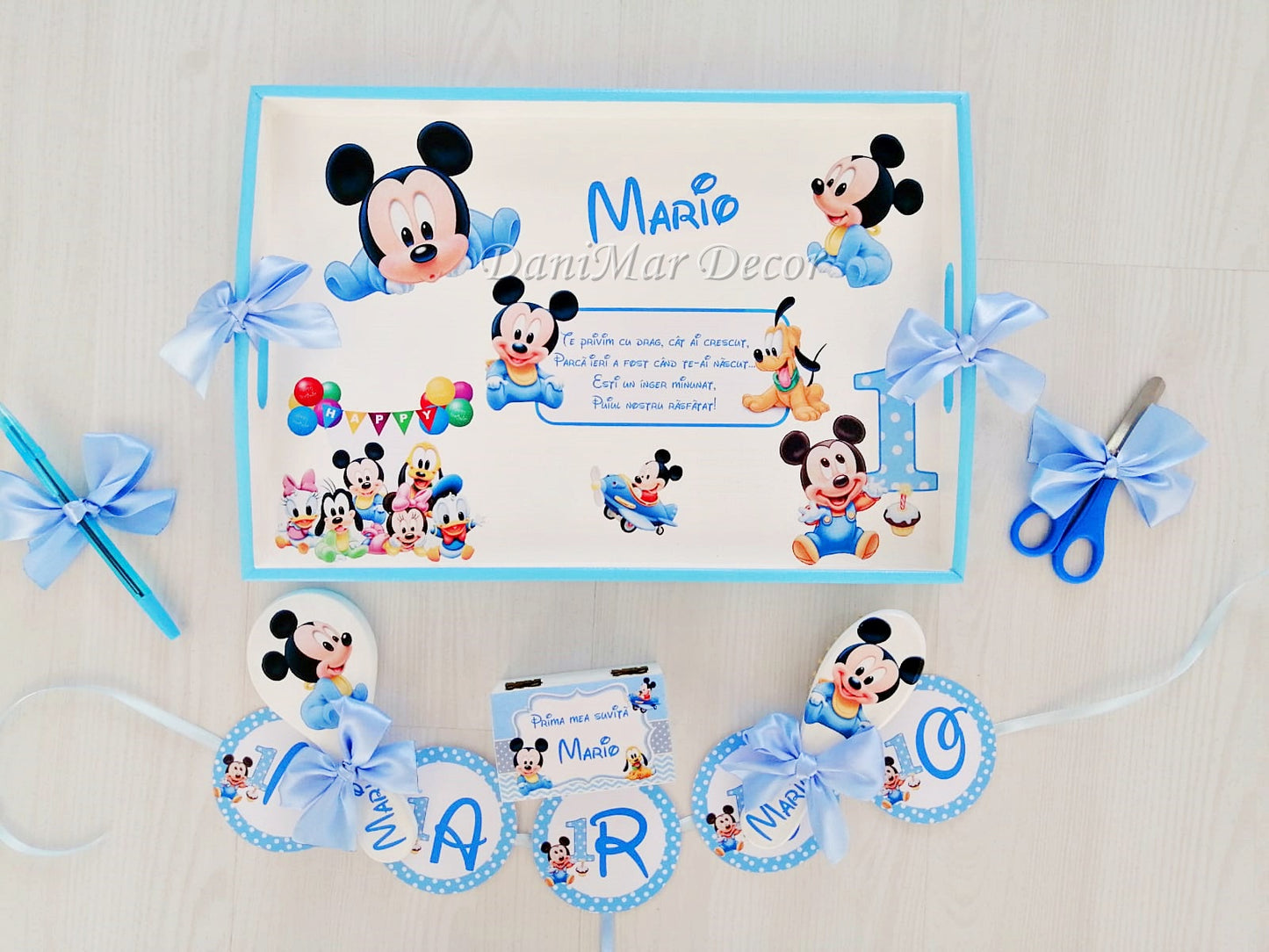 Set tavita mot baietel - tematica Baby Mickey Mouse - DaniMar