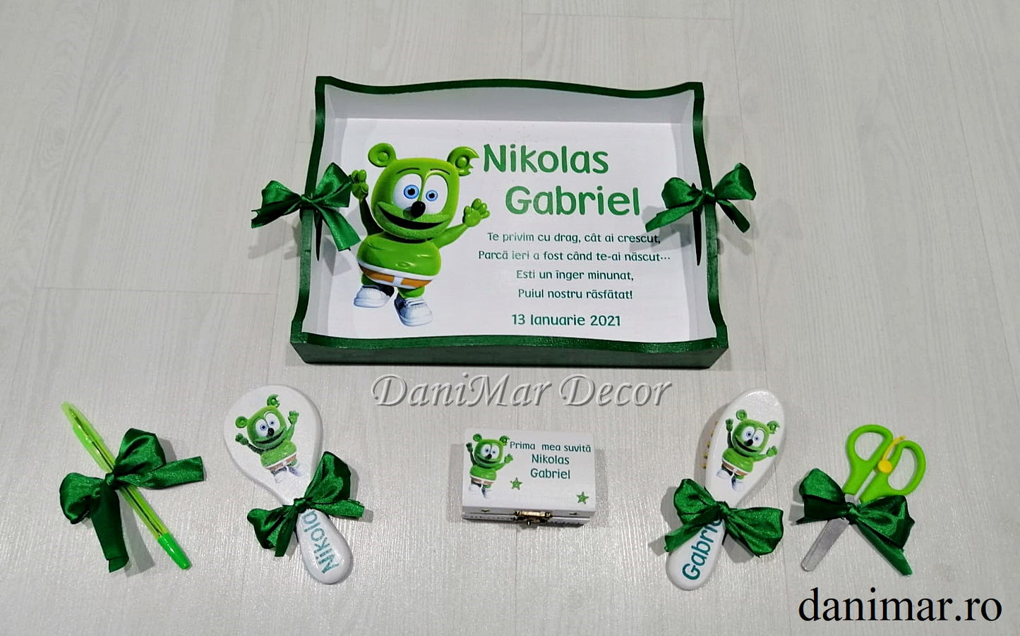 Set tavita mot baietel - tematica Gummy Bear 01 - DaniMar
