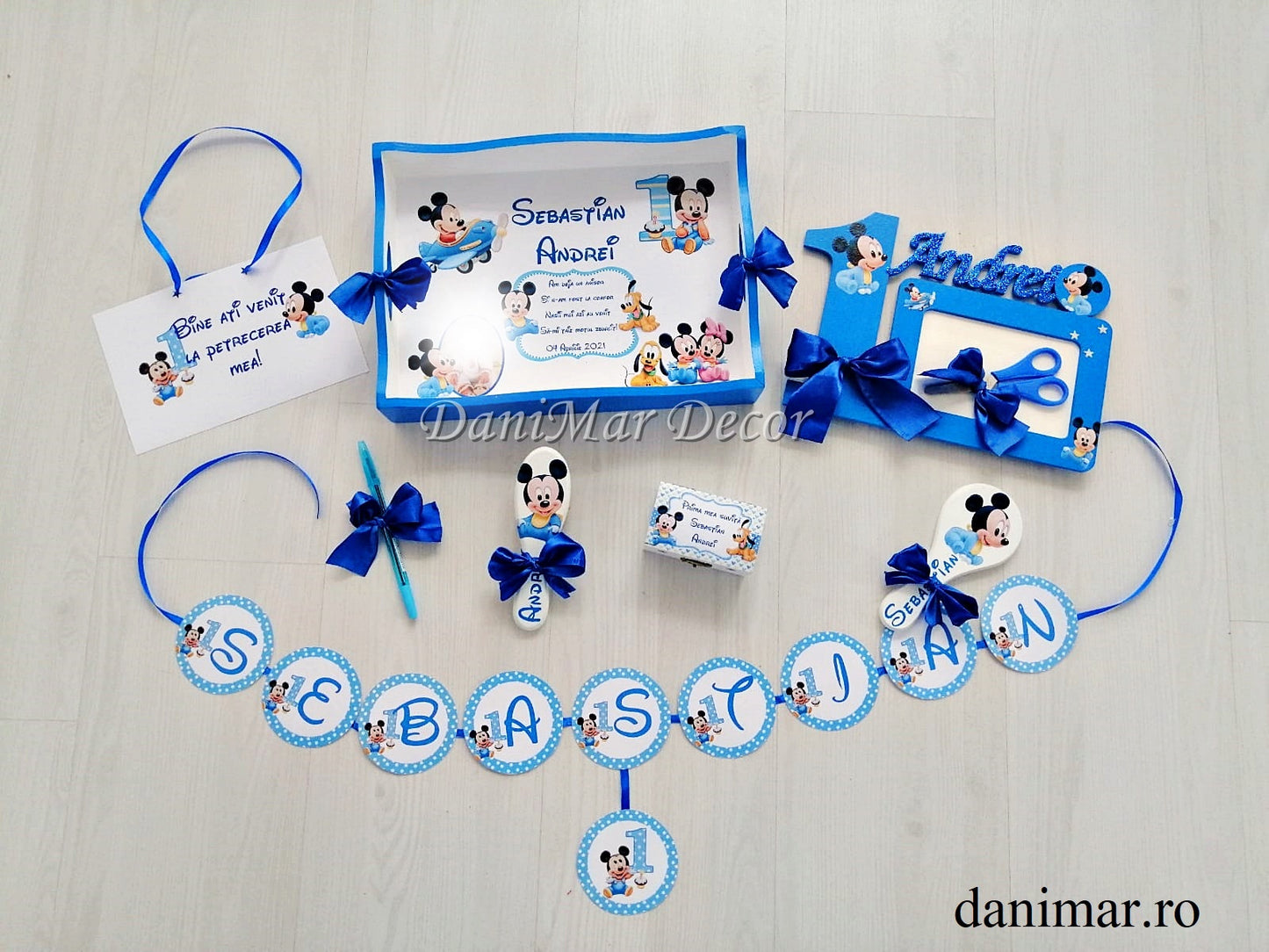 Set tavita mot baietei - tematica Baby Mickey Mouse 12 - DaniMar