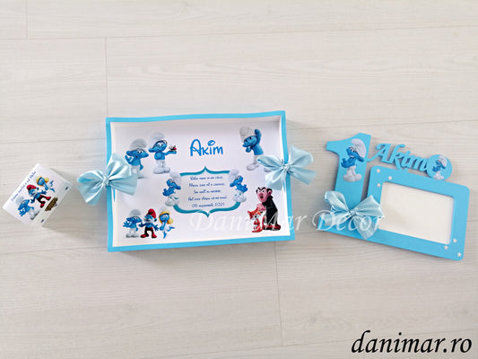 Set tavita mot baietei - tematica Strumfi - DaniMar