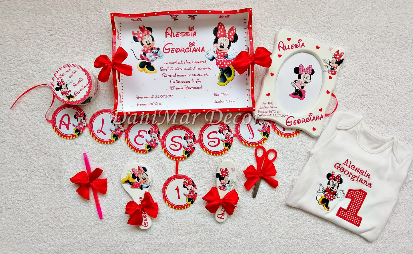 Set tavita fetite - tematica Minnie Mouse - DaniMar