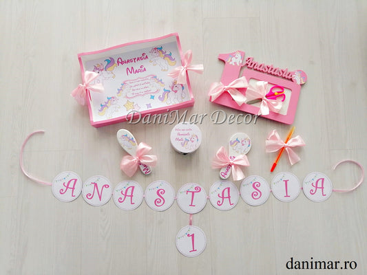 Set tavita mot fetita - tematica Unicorn