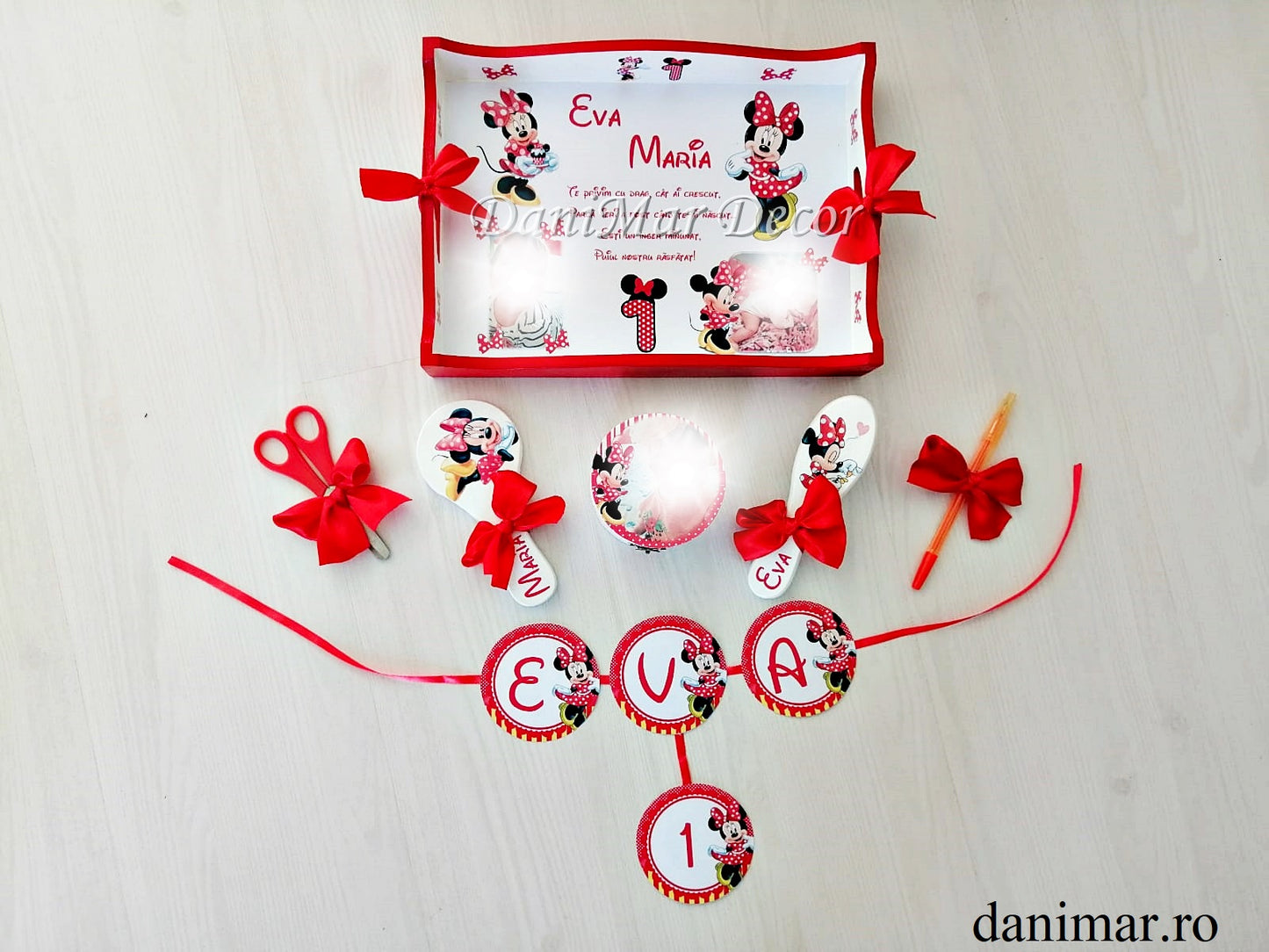 Set tavita mot fetita - Tematica Minnie Mouse - DaniMar