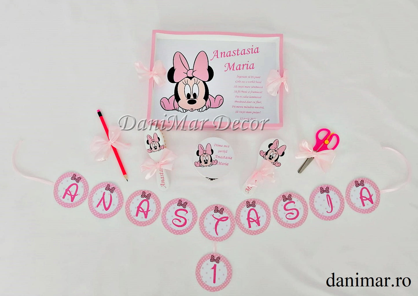 Set tavita mot fetite -tematica Baby Minnie Mouse 07