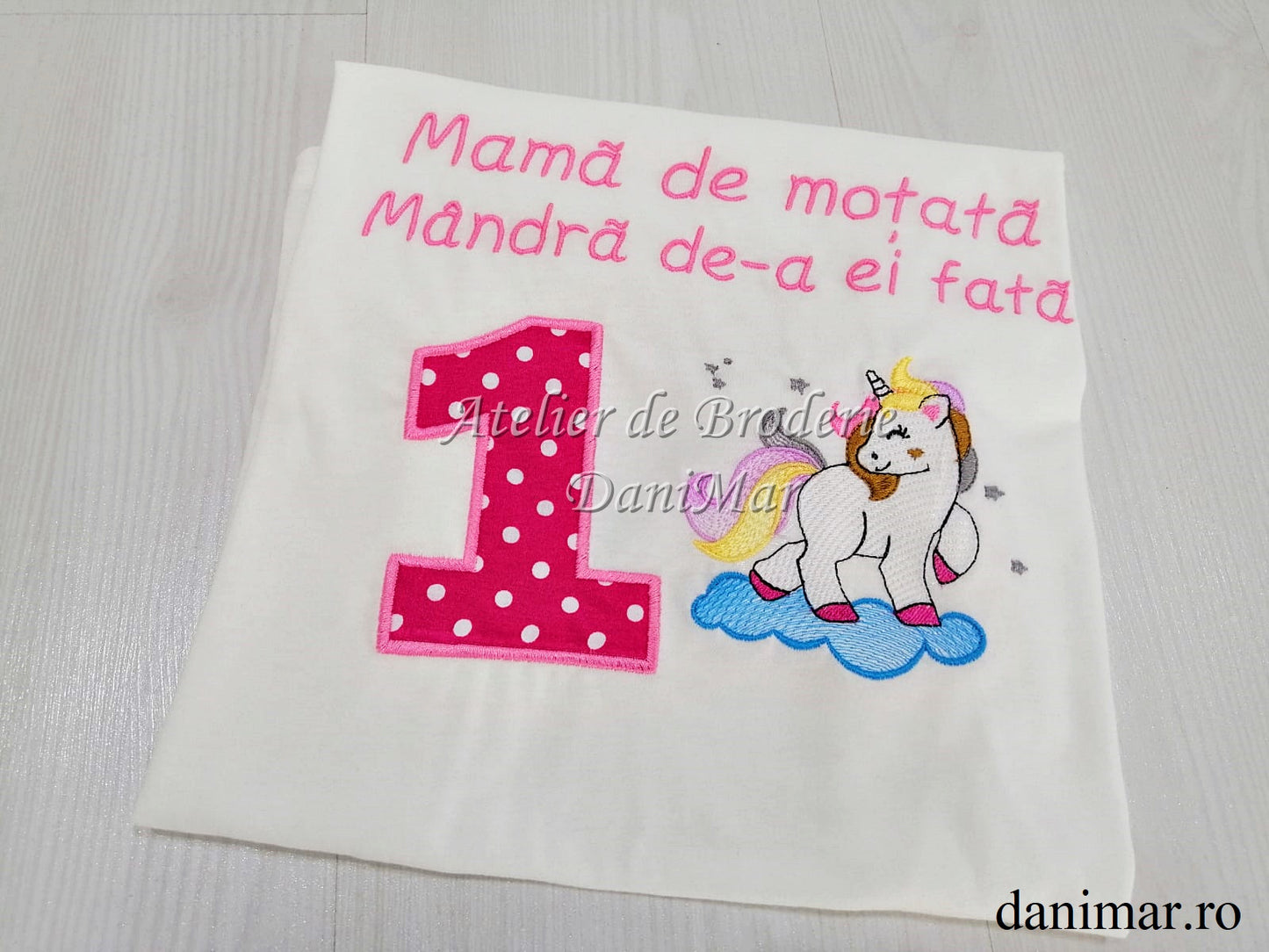 Set tricouri aniversare mot personalizate- Unicorn - DaniMar