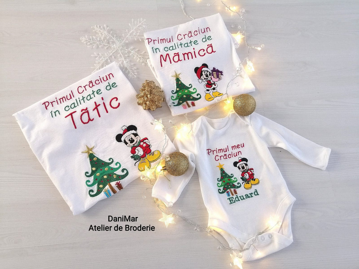 Set tricouri familie personalizate de Craciun - Mickey si Minnie Mouse - DaniMar