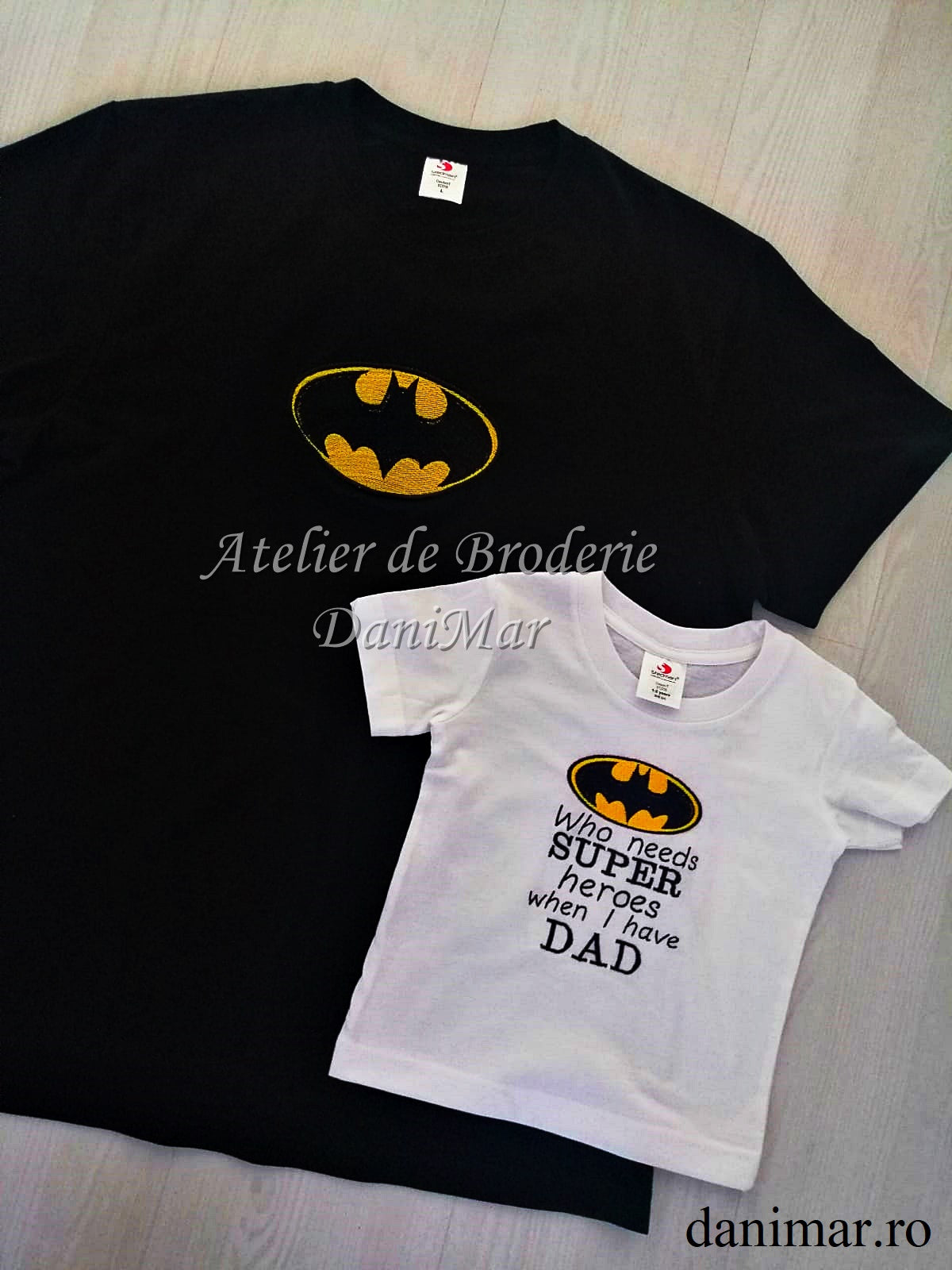 Set tricouri family tata - fiu Batman - DaniMar