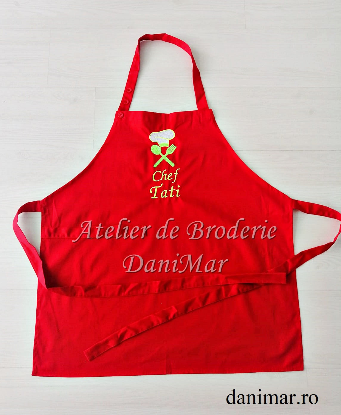 Sort personalizat cu broderie - Chef tati - DaniMar