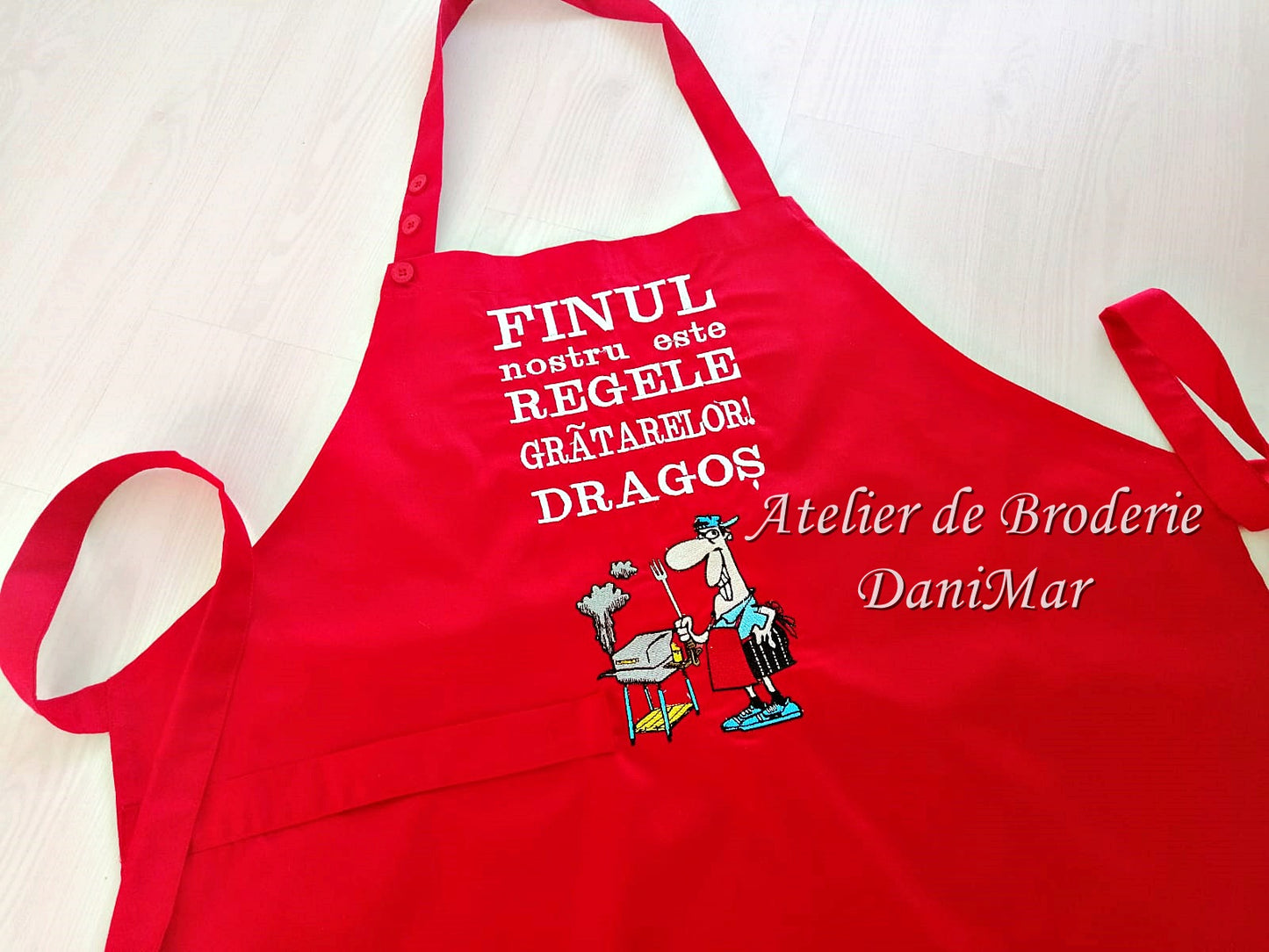Sort personalizat cu broderie - Finul nostru este regele gratarelor - DaniMar