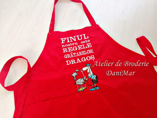 Sort personalizat cu broderie - Finul nostru este regele gratarelor - DaniMar