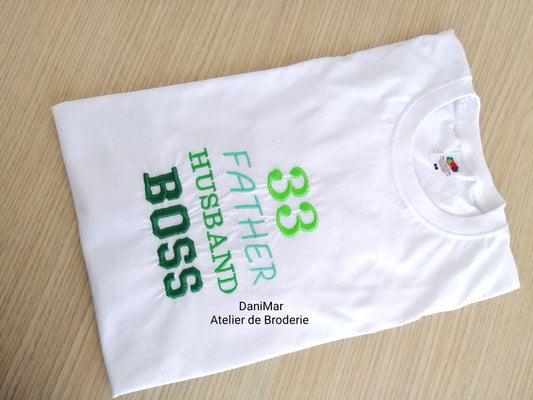 Tricou aniversar 33 ani personalizat prin broderie - DaniMar